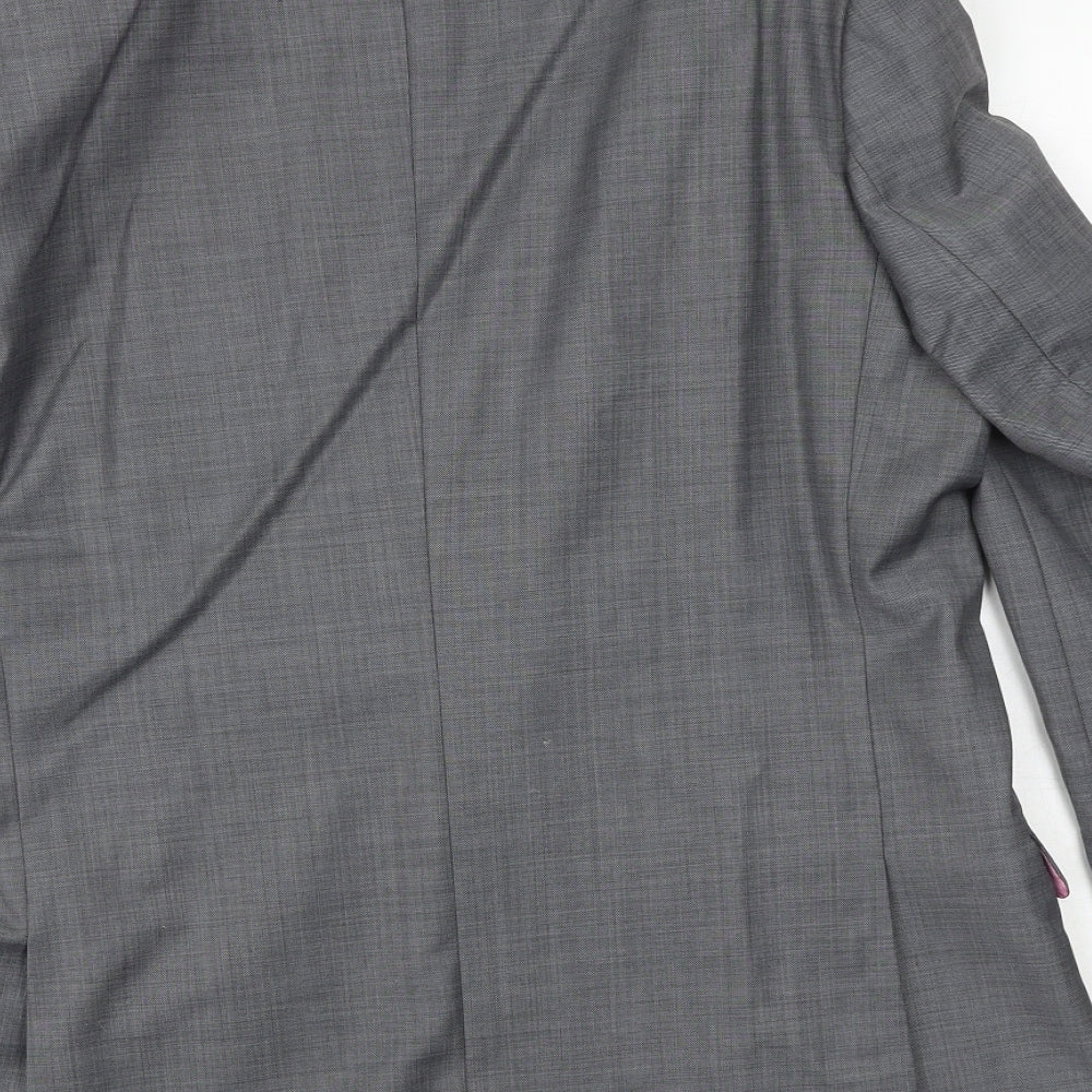 Aspen & Court Mens Grey Wool Jacket Suit Jacket Size 40 Regular