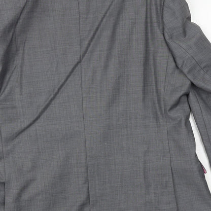 Aspen & Court Mens Grey Wool Jacket Suit Jacket Size 40 Regular