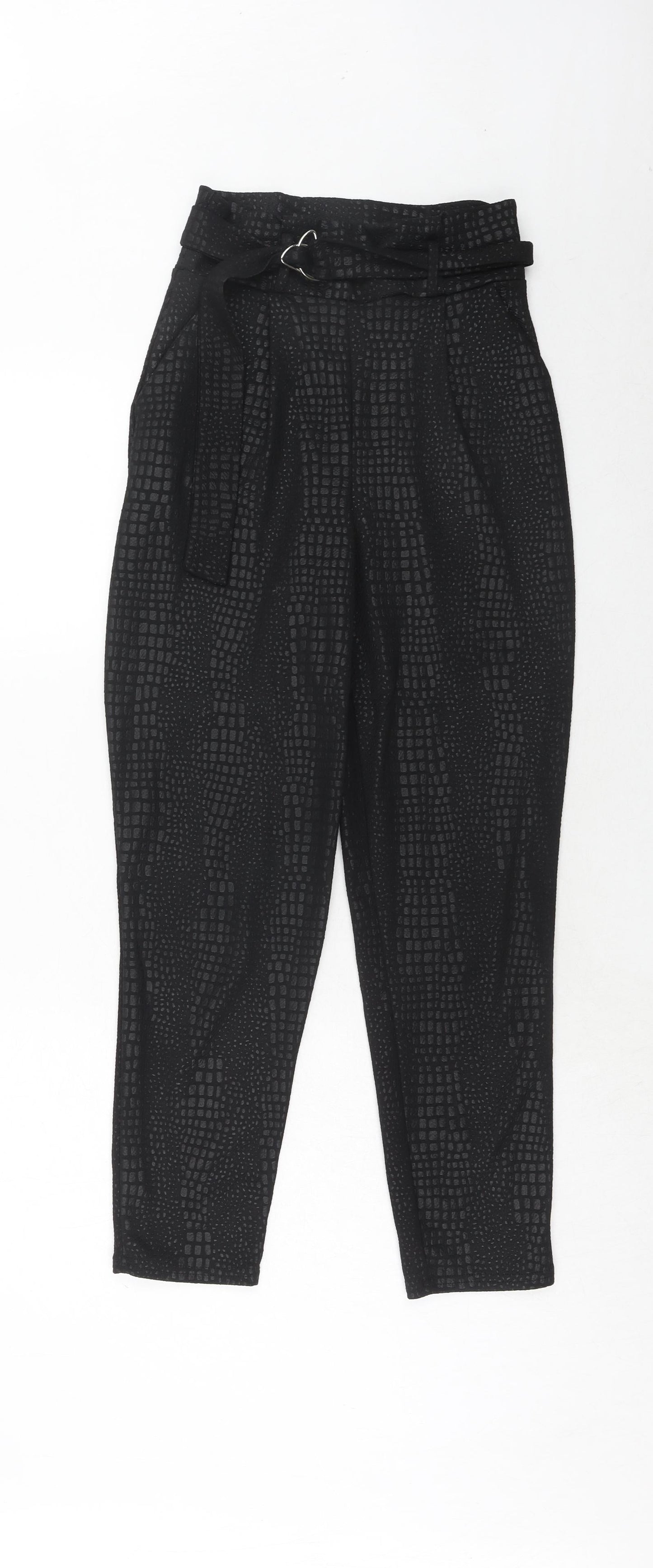 Womens UK Size 8 PRETTYLITTLETHING Regular Fit  Black Trousers
