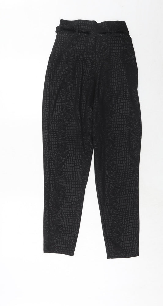 Womens UK Size 8 PRETTYLITTLETHING Regular Fit  Black Trousers