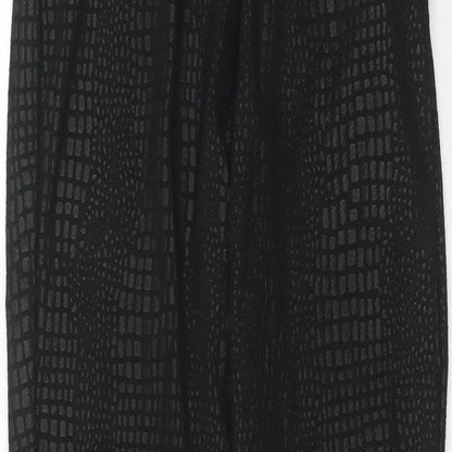 Womens UK Size 8 PRETTYLITTLETHING Regular Fit  Black Trousers