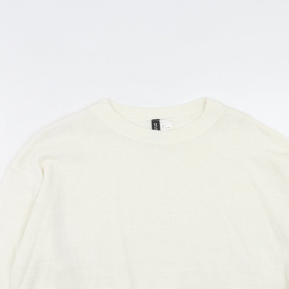 Womens UK Size S H&M Ivory Pullover Jumper