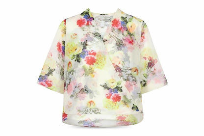 Womens UK Size 12 AX Paris Yellow Wrap Blouse