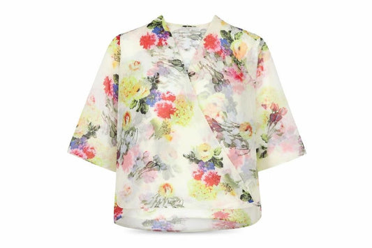 Womens UK Size 12 AX Paris Yellow Wrap Blouse