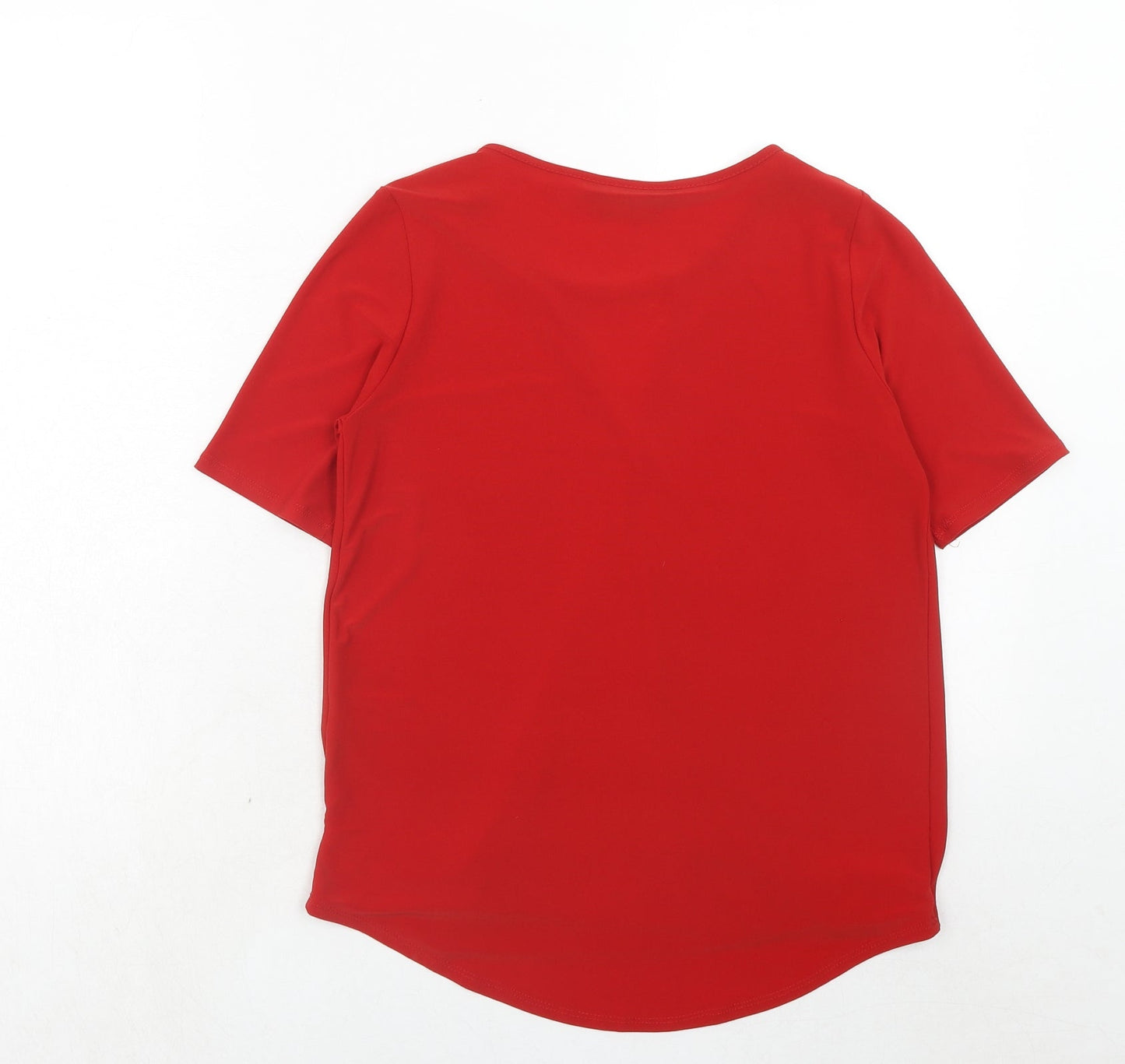 Womens UK Size 8 Dorothy Perkins Red Basic Blouse