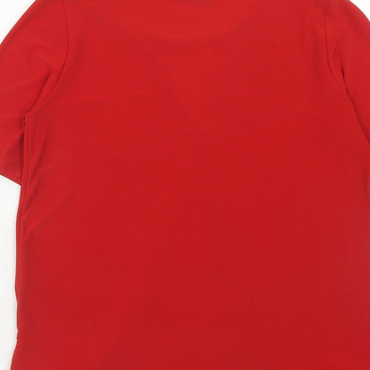 Womens UK Size 8 Dorothy Perkins Red Basic Blouse