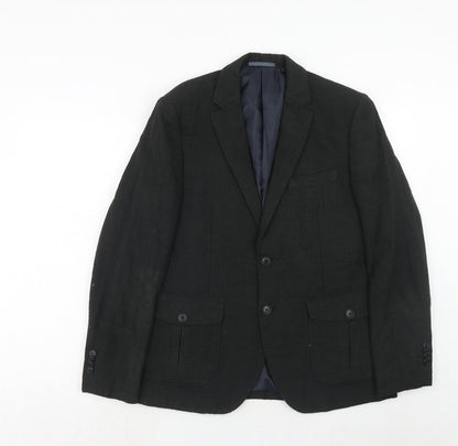 Mens UK Size 40 Marks and Spencer Regular Black Suit Jacket