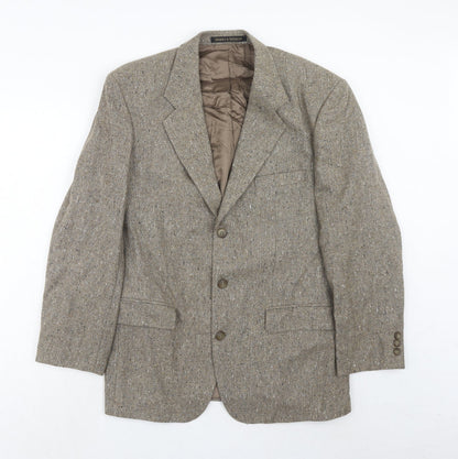 Mens UK Size 40 Marks and Spencer Regular Brown Suit Jacket