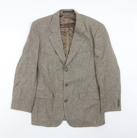 Mens UK Size 40 Marks and Spencer Regular Brown Suit Jacket
