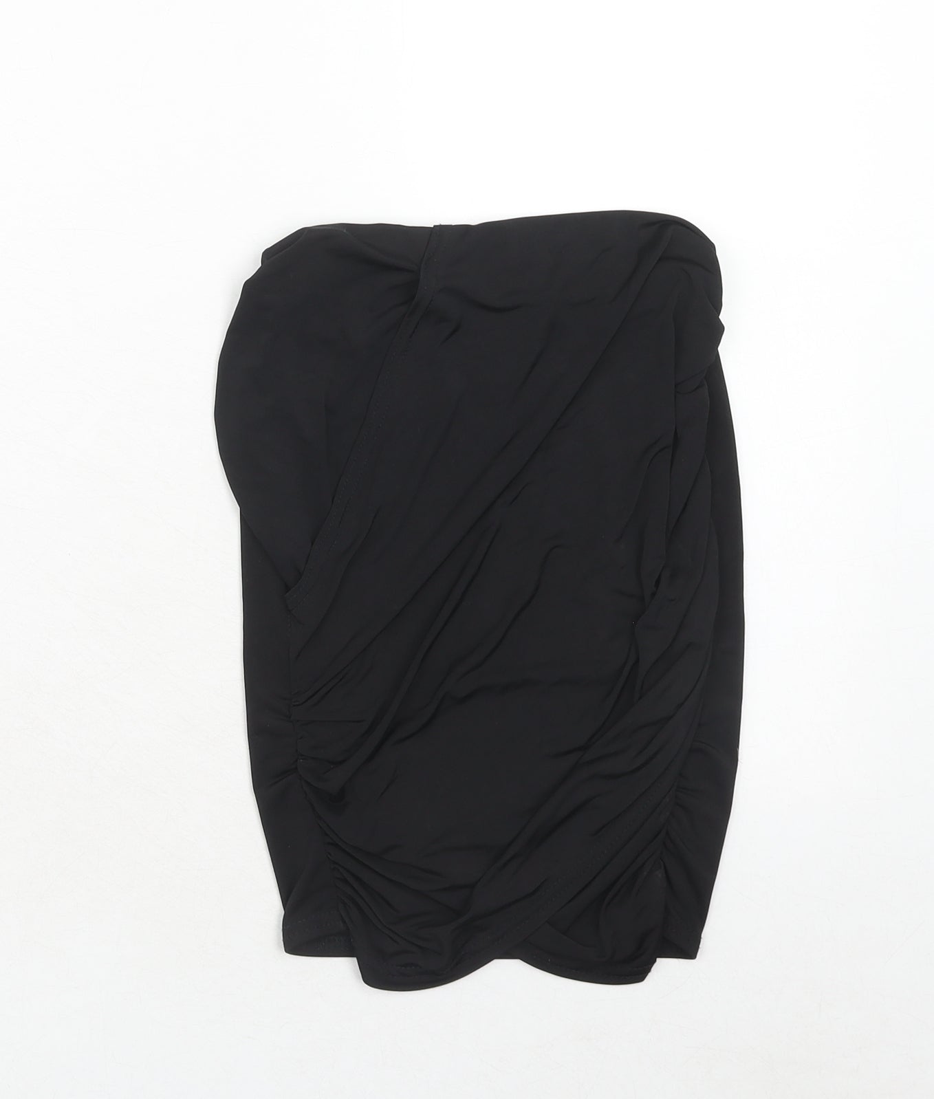 PRETTYLITTLETHING Womens Black Polyester A-Line Skirt Size 6