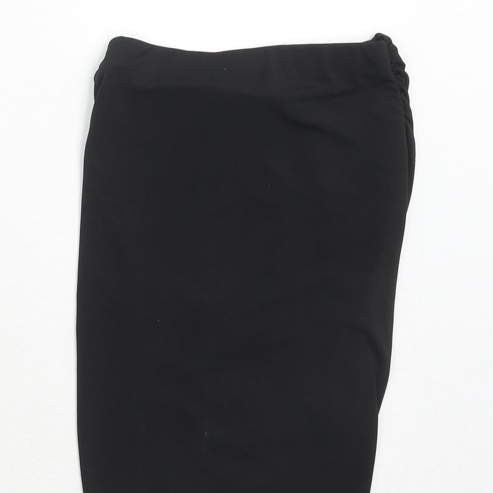 PRETTYLITTLETHING Womens Black Polyester A-Line Skirt Size 6