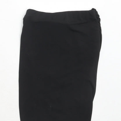 PRETTYLITTLETHING Womens Black Polyester A-Line Skirt Size 6