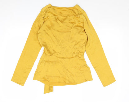 Womens UK Size 8 Dorothy Perkins Yellow Basic Blouse
