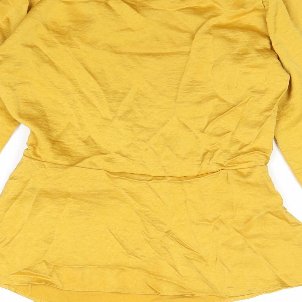 Womens UK Size 8 Dorothy Perkins Yellow Basic Blouse