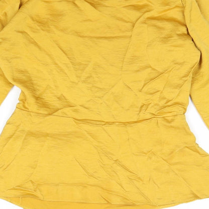 Womens UK Size 8 Dorothy Perkins Yellow Basic Blouse