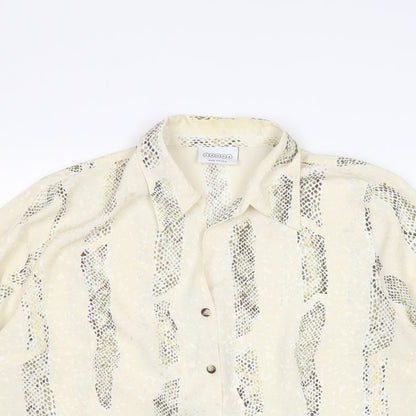 Womens UK Size 16 Canda Ivory Basic Button-Up