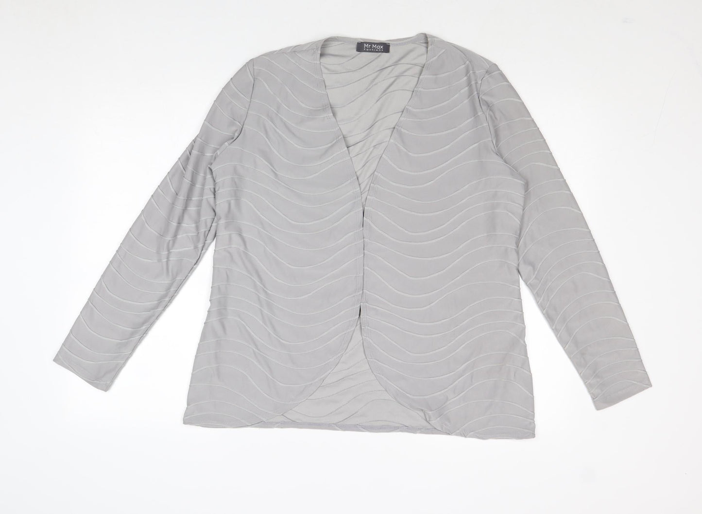 Womens UK Size L Mr Max Grey Cardigan Jumper