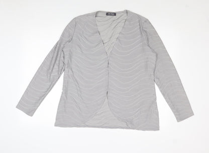 Womens UK Size L Mr Max Grey Cardigan Jumper