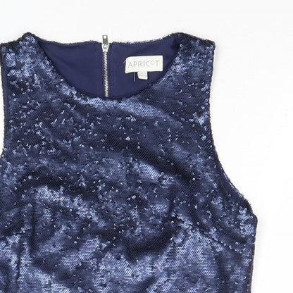 Womens UK Size 8 Apricot Blue Basic Tank