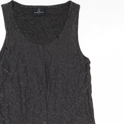 NEXT Womens Black Viscose Basic Tank Size 10 Scoop Neck