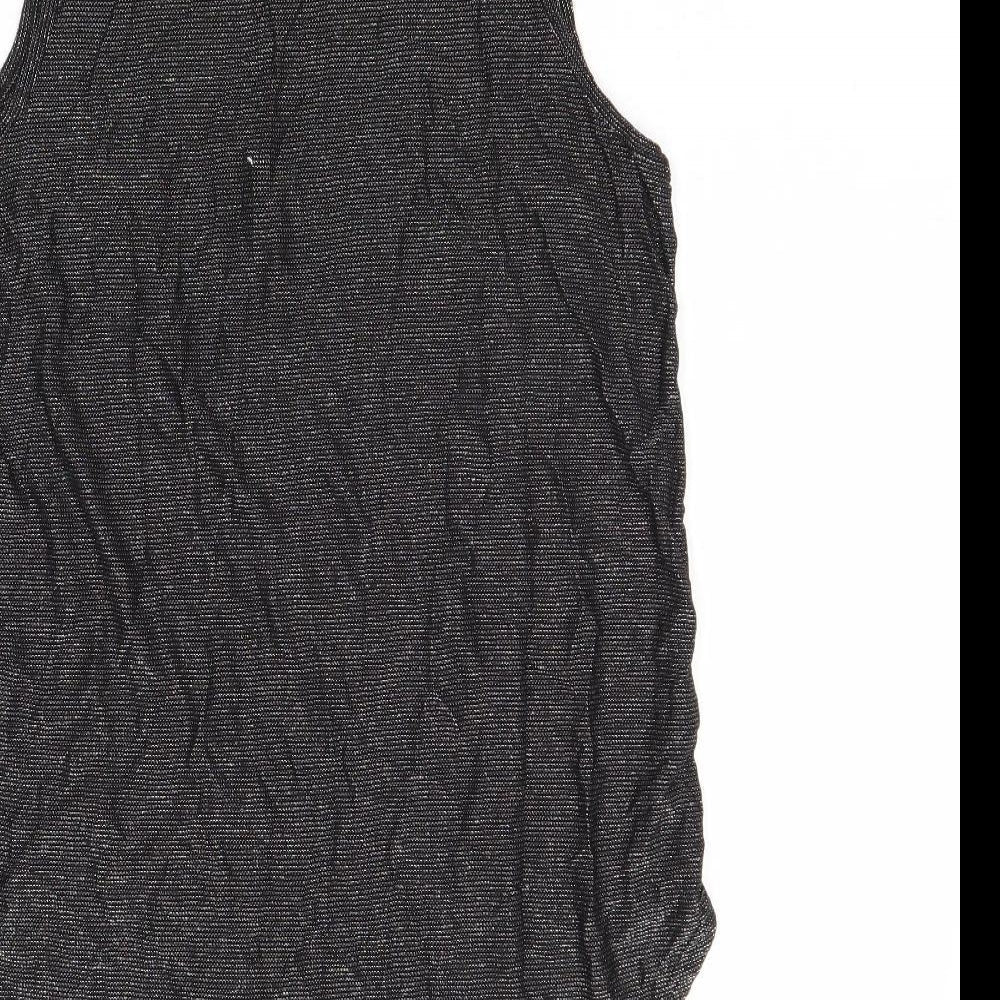 NEXT Womens Black Viscose Basic Tank Size 10 Scoop Neck