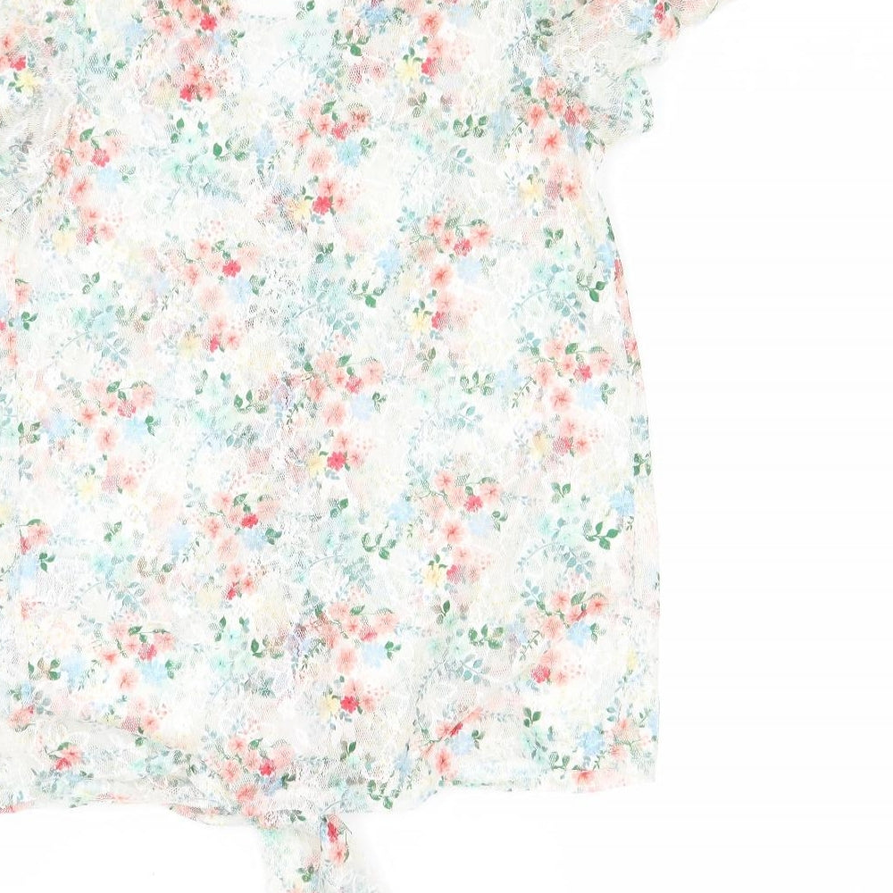 Womens UK Size 6 New Look Multicoloured Basic Button-Up