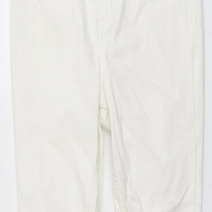 New Look Womens Ivory Cotton Jegging Jeans Size 10 L26 in Regular Button