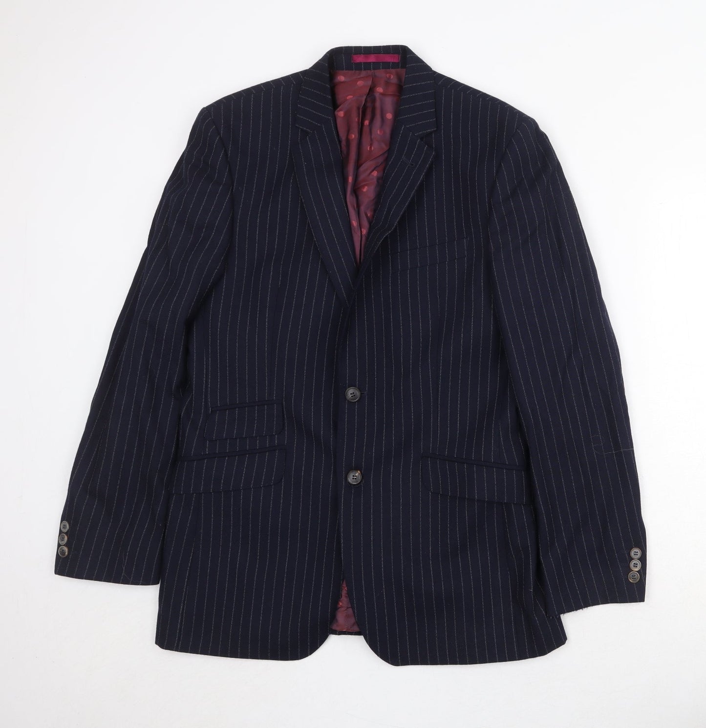 Mens UK Size 38 The Label Regular Blue Suit Jacket