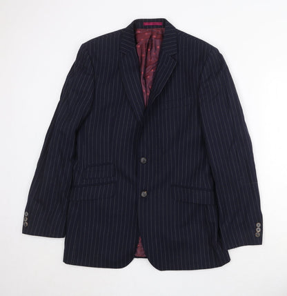 Mens UK Size 38 The Label Regular Blue Suit Jacket