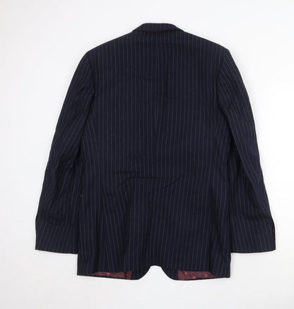 Mens UK Size 38 The Label Regular Blue Suit Jacket