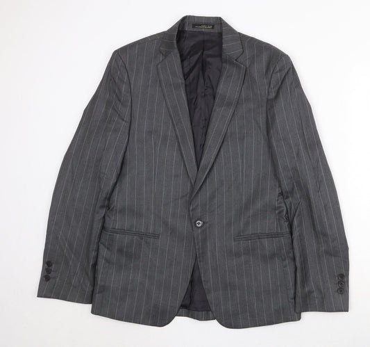 Mens UK Size 38 Zara Regular Grey Suit Jacket