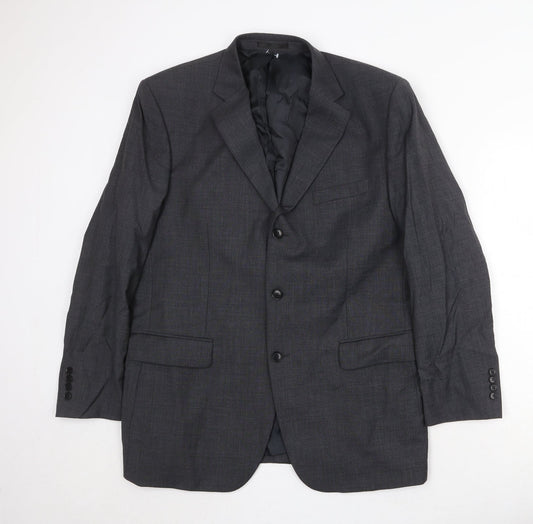 Mens UK Size 44 Brook Taverner Regular Grey Suit Jacket