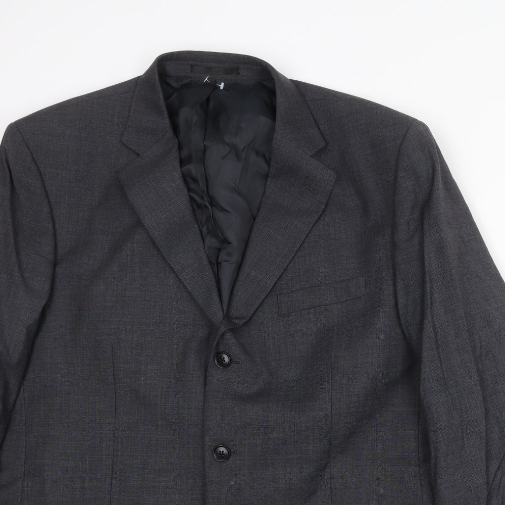 Mens UK Size 44 Brook Taverner Regular Grey Suit Jacket
