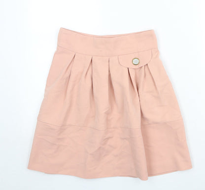 Miss Selfridge Womens Pink Polyester Tulip Skirt Size 6 Zip