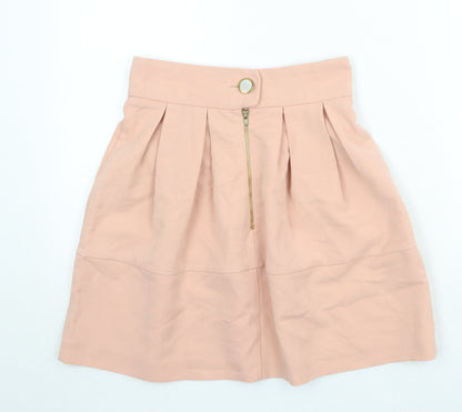 Miss Selfridge Womens Pink Polyester Tulip Skirt Size 6 Zip