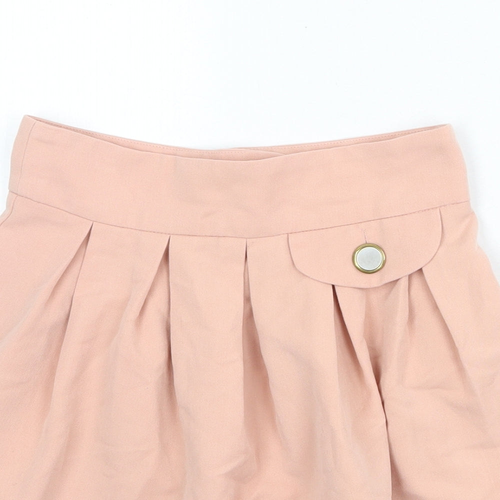 Miss Selfridge Womens Pink Polyester Tulip Skirt Size 6 Zip