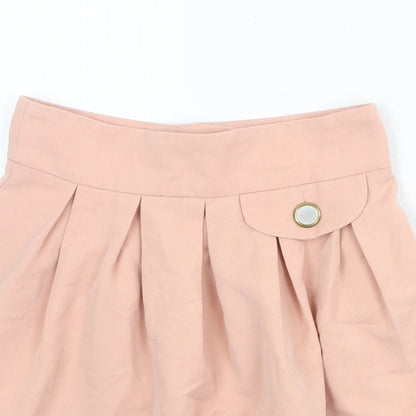 Miss Selfridge Womens Pink Polyester Tulip Skirt Size 6 Zip