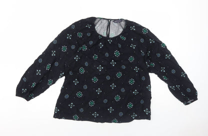 Womens UK Size 16 Marks and Spencer Blue Basic Blouse