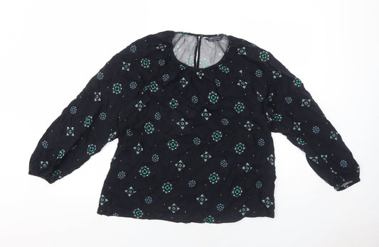 Womens UK Size 16 Marks and Spencer Blue Basic Blouse