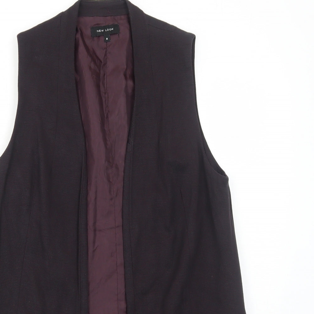 Womens UK Size 8 New Look Black Kimono Coat