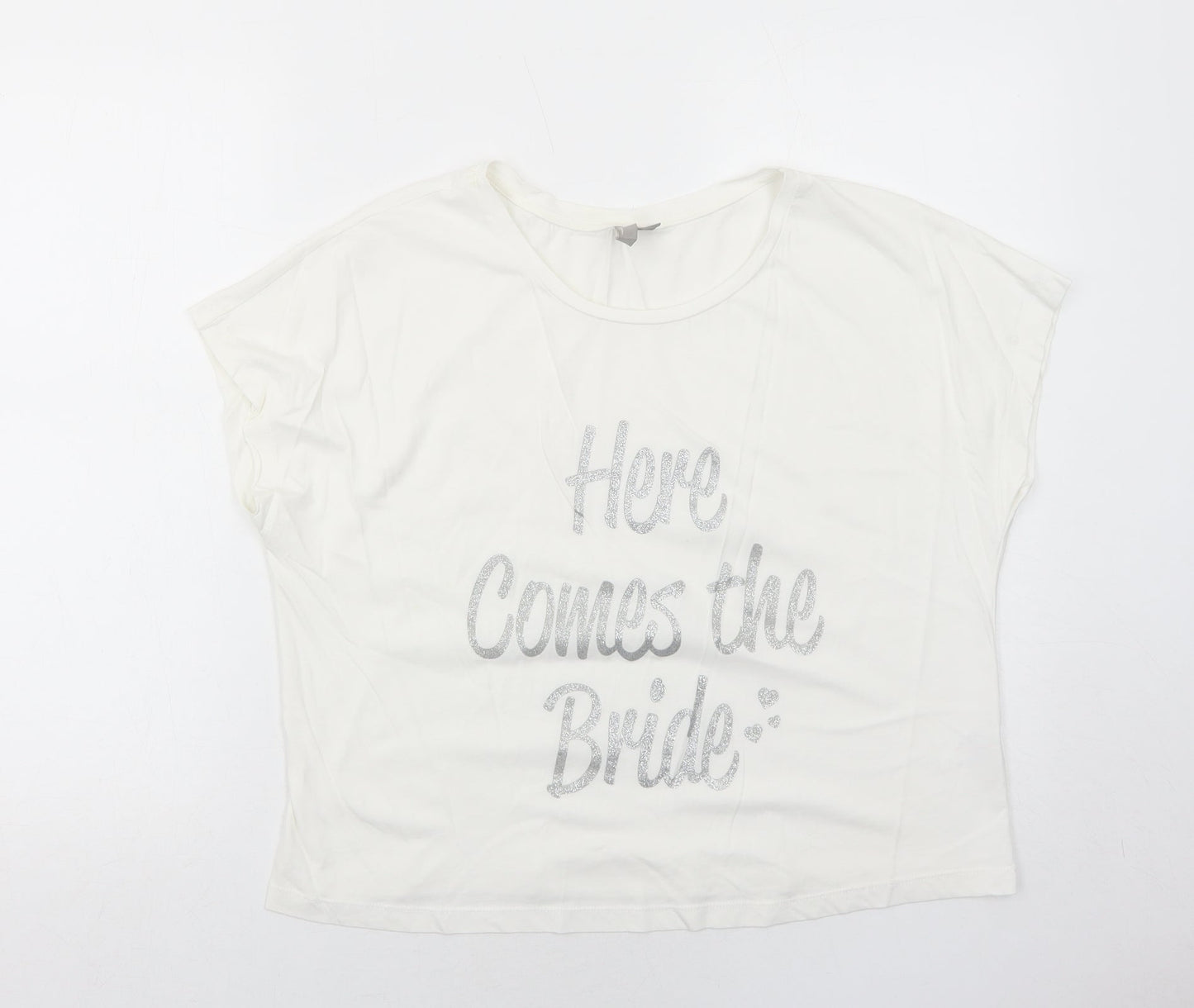Womens UK Size S ASOS White Basic T-Shirt