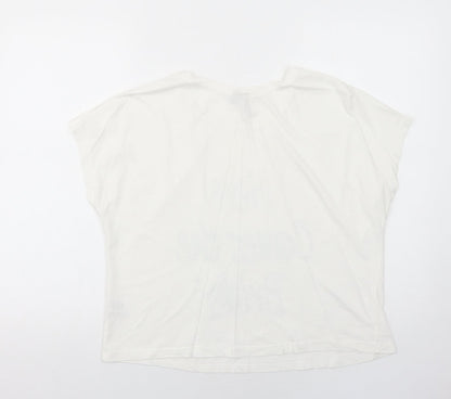 Womens UK Size S ASOS White Basic T-Shirt