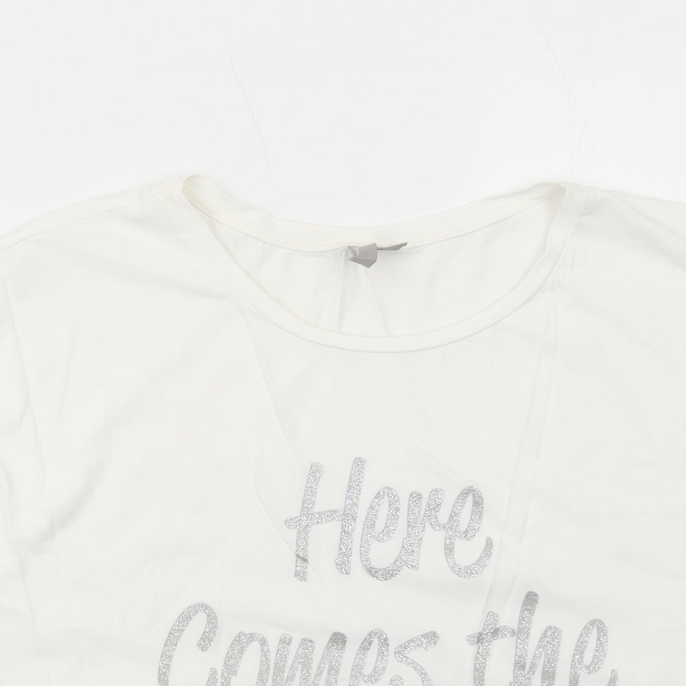 Womens UK Size S ASOS White Basic T-Shirt