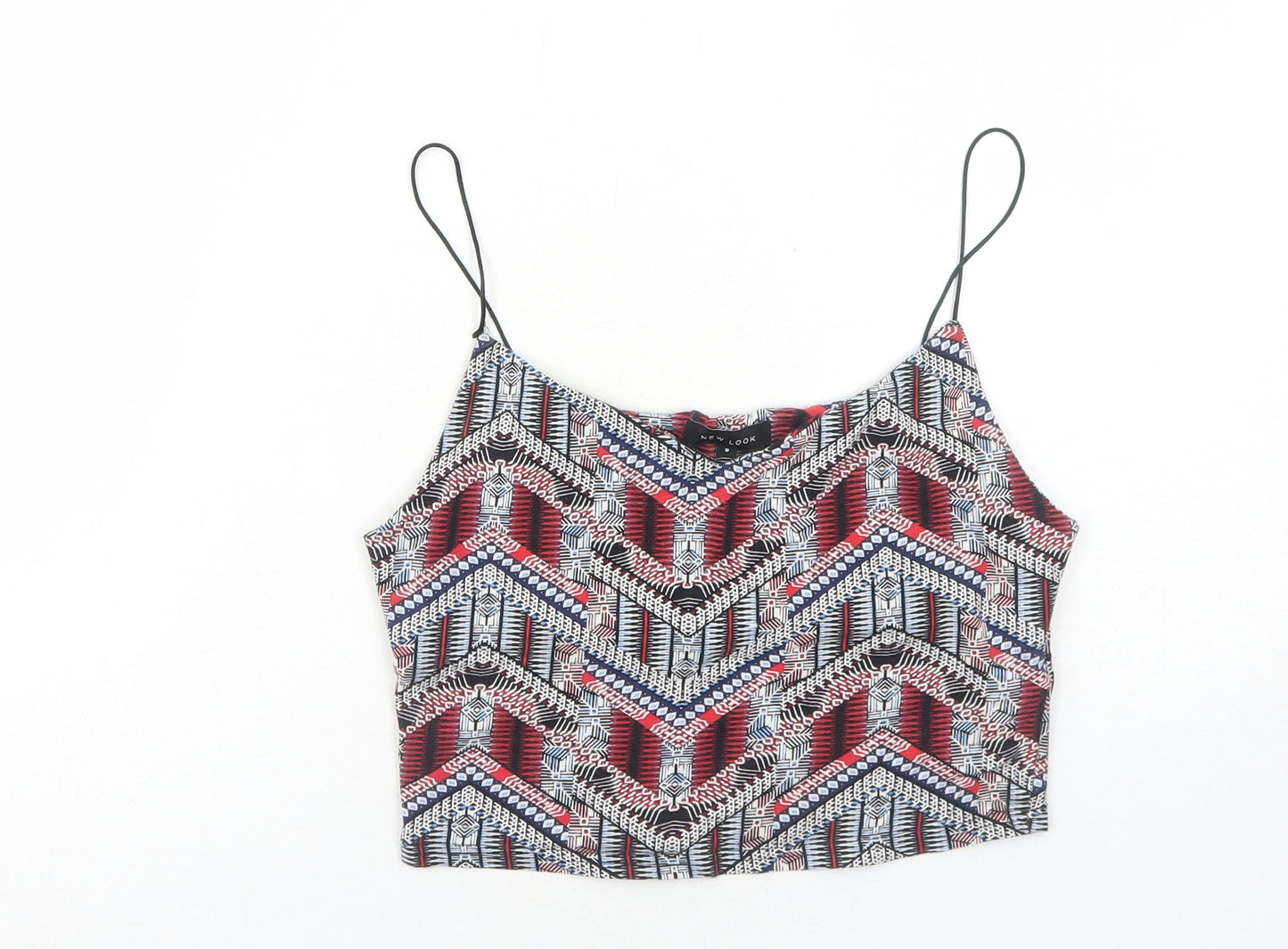 Womens UK Size 8 New Look Multicoloured Cropped Tank