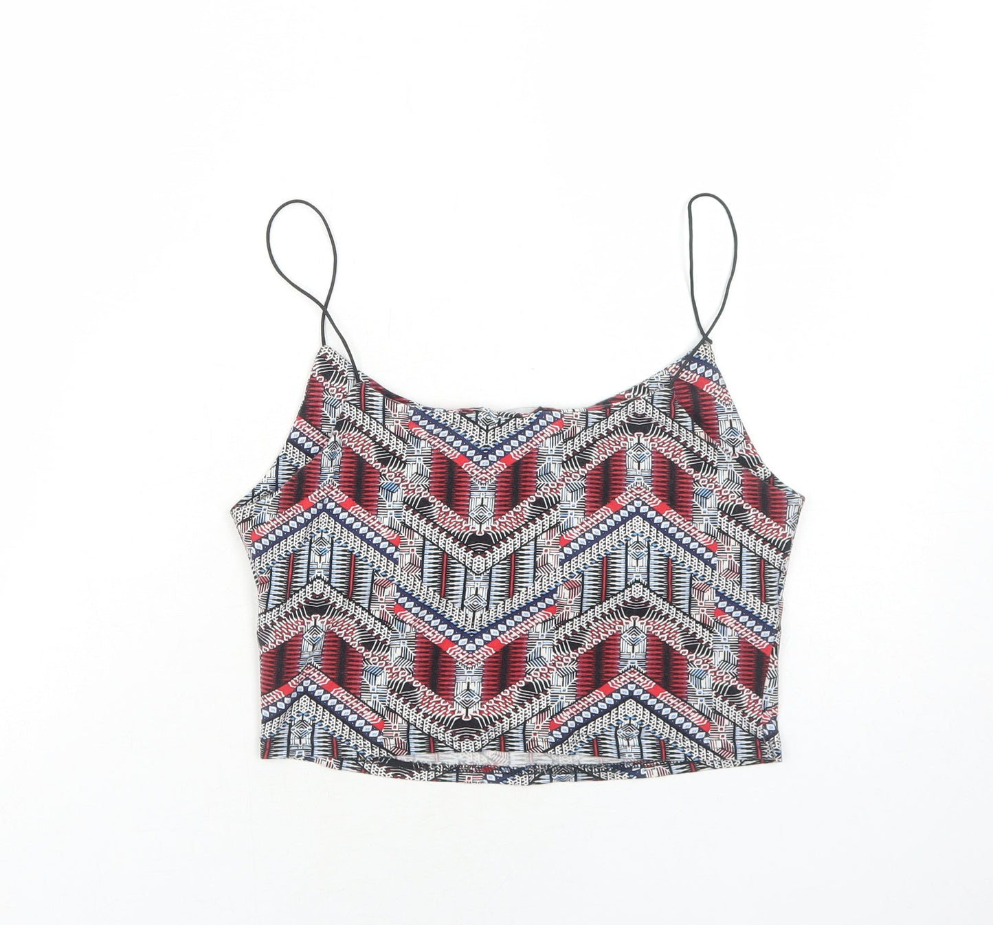 Womens UK Size 8 New Look Multicoloured Cropped Tank
