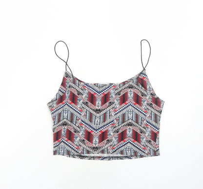 Womens UK Size 8 New Look Multicoloured Cropped Tank