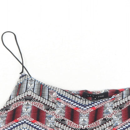 Womens UK Size 8 New Look Multicoloured Cropped Tank