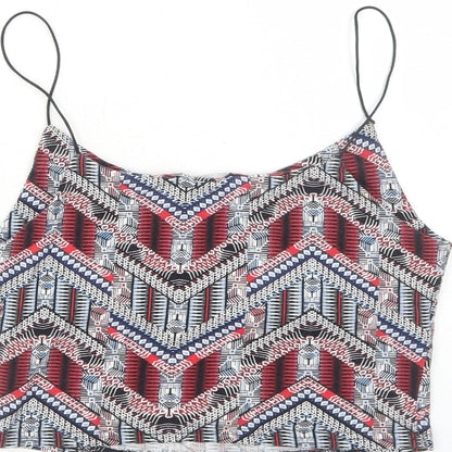 Womens UK Size 8 New Look Multicoloured Cropped Tank