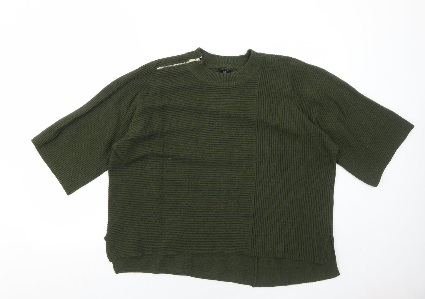 Womens UK Size M River Island Green Pullover Jumper