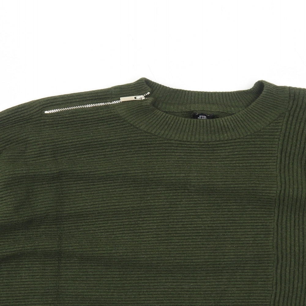 Womens UK Size M River Island Green Pullover Jumper
